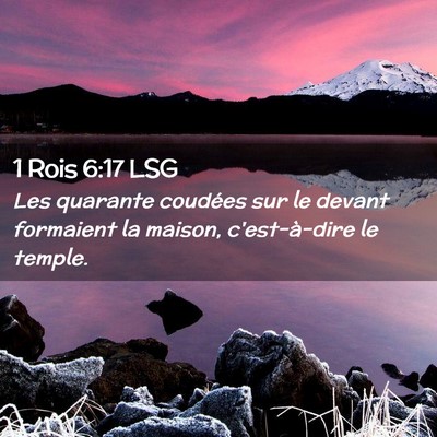 Picture 02 - 1 Rois 6:17 LSG - Les quarante coudées sur le devant formaient la - Bible Verse Picture