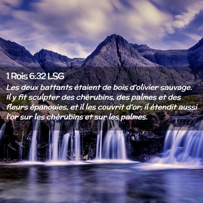 Picture 02 - 1 Rois 6:32 LSG - Les deux battants étaient de bois d'olivier - Bible Verse Picture