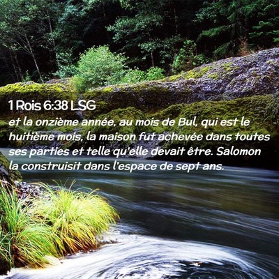 Picture 02 - 1 Rois 6:38 LSG - et la onzième année, au mois de Bul, qui est le - Bible Verse Picture