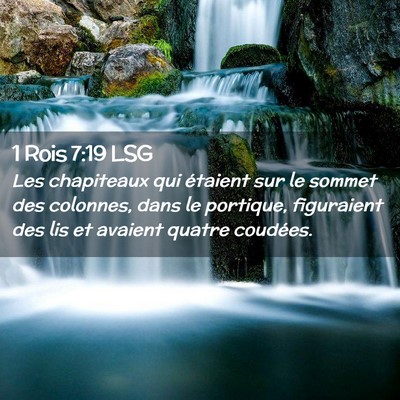 Picture 02 - 1 Rois 7:19 LSG - Les chapiteaux qui étaient sur le sommet des - Bible Verse Picture