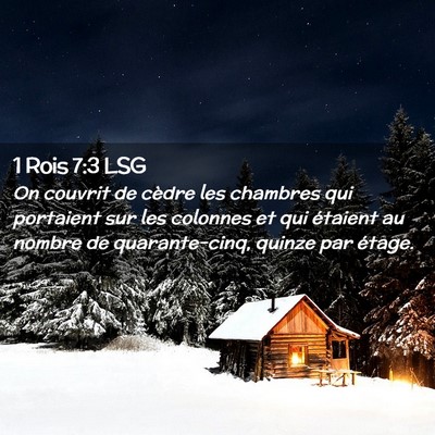 Picture 02 - 1 Rois 7:3 LSG - On couvrit de cèdre les chambres qui portaient - Bible Verse Picture