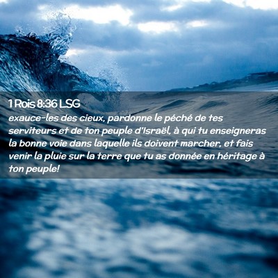 Picture 02 - 1 Rois 8:36 LSG - exauce-les des cieux, pardonne le péché de tes - Bible Verse Picture