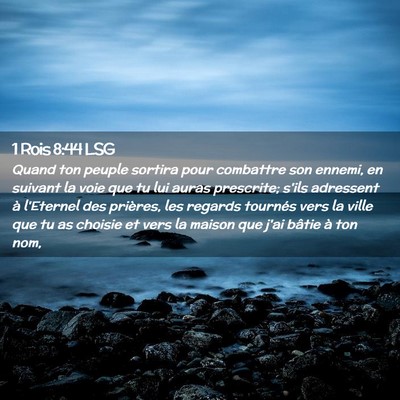 Picture 02 - 1 Rois 8:44 LSG - Quand ton peuple sortira pour combattre son - Bible Verse Picture
