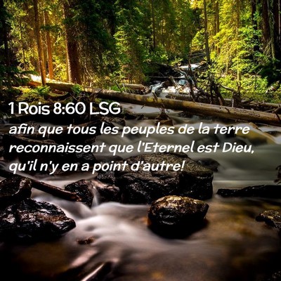 Picture 02 - 1 Rois 8:60 LSG - afin que tous les peuples de la terre - Bible Verse Picture