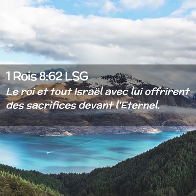 Picture 02 - 1 Rois 8:62 LSG - Le roi et tout Israël avec lui offrirent des - Bible Verse Picture
