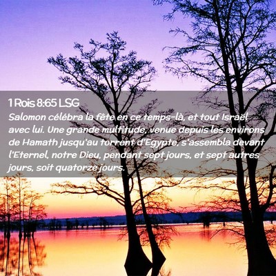 Picture 02 - 1 Rois 8:65 LSG - Salomon célébra la fête en ce temps-là, et - Bible Verse Picture