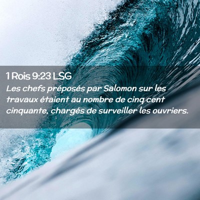 Picture 02 - 1 Rois 9:23 LSG - Les chefs préposés par Salomon sur les travaux - Bible Verse Picture