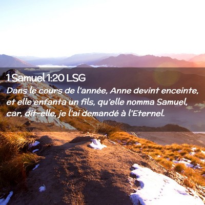 Picture 02 - 1 Samuel 1:20 LSG - Dans le cours de l'année, Anne devint enceinte, - Bible Verse Picture