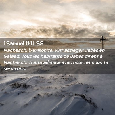 Picture 02 - 1 Samuel 11:1 LSG - Nachasch, l'Ammonite, vint assiéger Jabès en - Bible Verse Picture