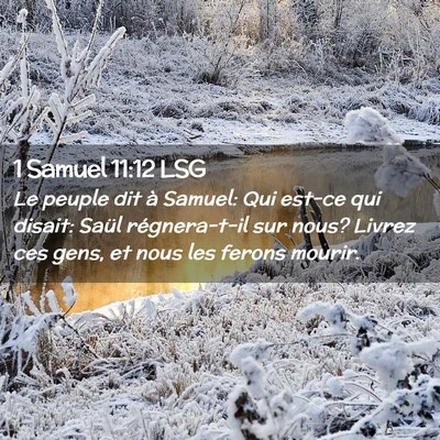 Picture 02 - 1 Samuel 11:12 LSG - Le peuple dit à Samuel: Qui est-ce qui disait: - Bible Verse Picture