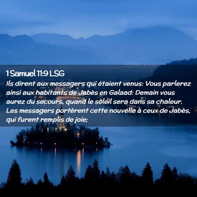 Picture 02 - 1 Samuel 11:9 LSG - Ils dirent aux messagers qui étaient venus: Vous - Bible Verse Picture