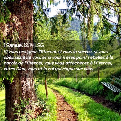 Picture 02 - 1 Samuel 12:14 LSG - Si vous craignez l'Eternel, si vous le servez, si - Bible Verse Picture