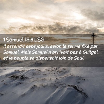 Picture 02 - 1 Samuel 13:8 LSG - Il attendit sept jours, selon le terme fixé par - Bible Verse Picture