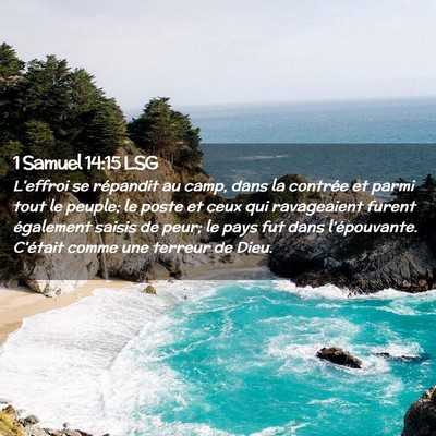 Picture 02 - 1 Samuel 14:15 LSG - L'effroi se répandit au camp, dans la contrée - Bible Verse Picture