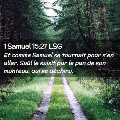 Picture 02 - 1 Samuel 15:27 LSG - Et comme Samuel se tournait pour s'en aller, - Bible Verse Picture