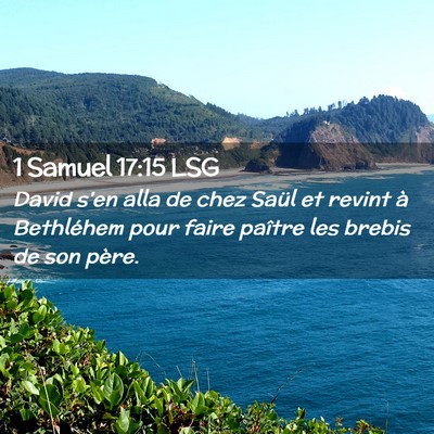 Picture 02 - 1 Samuel 17:15 LSG - David s'en alla de chez Saül et revint à - Bible Verse Picture
