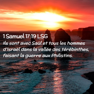 Picture 02 - 1 Samuel 17:19 LSG - Ils sont avec Saül et tous les hommes d'Israël - Bible Verse Picture