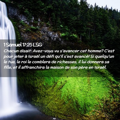 Picture 02 - 1 Samuel 17:25 LSG - Chacun disait: Avez-vous vu s'avancer cet homme? - Bible Verse Picture