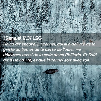 Picture 02 - 1 Samuel 17:37 LSG - David dit encore: L'Eternel, qui m'a délivré de - Bible Verse Picture