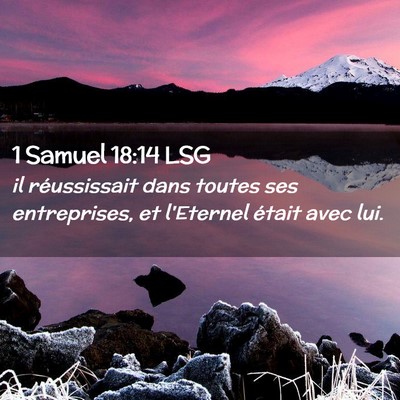 Picture 02 - 1 Samuel 18:14 LSG - il réussissait dans toutes ses entreprises, et - Bible Verse Picture