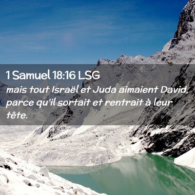 Picture 02 - 1 Samuel 18:16 LSG - mais tout Israël et Juda aimaient David, parce - Bible Verse Picture