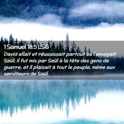 Picture 02 - 1 Samuel 18:5 LSG - David allait et réussissait partout où - Bible Verse Picture