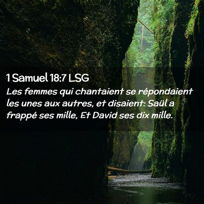 Picture 02 - 1 Samuel 18:7 LSG - Les femmes qui chantaient se répondaient les - Bible Verse Picture