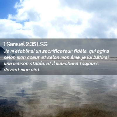 Picture 02 - 1 Samuel 2:35 LSG - Je m'établirai un sacrificateur fidèle, qui - Bible Verse Picture