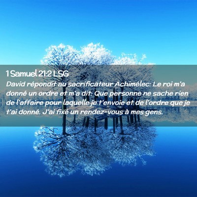 Picture 02 - 1 Samuel 21:2 LSG - David répondit au sacrificateur Achimélec: Le - Bible Verse Picture