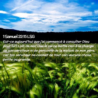 Picture 02 - 1 Samuel 22:15 LSG - Est-ce aujourd'hui que j'ai commencé à - Bible Verse Picture