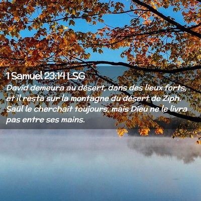 Picture 02 - 1 Samuel 23:14 LSG - David demeura au désert, dans des lieux forts, - Bible Verse Picture