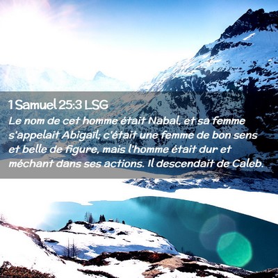 Picture 02 - 1 Samuel 25:3 LSG - Le nom de cet homme était Nabal, et sa femme - Bible Verse Picture