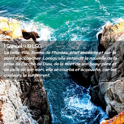 Picture 02 - 1 Samuel 4:19 LSG - Sa belle-fille, femme de Phinées, était - Bible Verse Picture