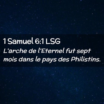 Picture 02 - 1 Samuel 6:1 LSG - L'arche de l'Eternel fut sept mois dans le pays - Bible Verse Picture