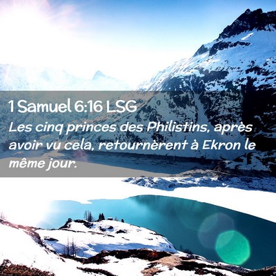 Picture 02 - 1 Samuel 6:16 LSG - Les cinq princes des Philistins, après avoir vu - Bible Verse Picture