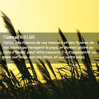 Picture 02 - 1 Samuel 6:5 LSG - Faites des figures de vos tumeurs et des figures - Bible Verse Picture
