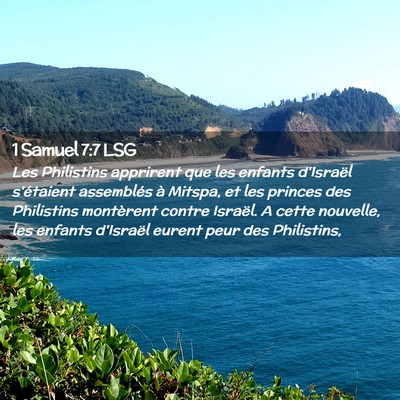Picture 02 - 1 Samuel 7:7 LSG - Les Philistins apprirent que les enfants - Bible Verse Picture