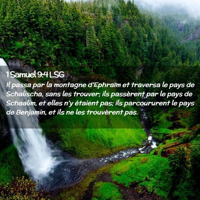 Picture 02 - 1 Samuel 9:4 LSG - Il passa par la montagne d'Ephraïm et traversa - Bible Verse Picture