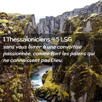 Picture 02 - 1 Thessaloniciens 4:5 LSG - sans vous livrer à une convoitise passionnée, - Bible Verse Picture