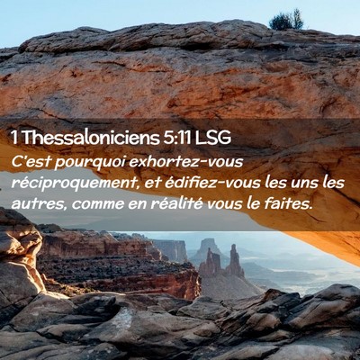Picture 02 - 1 Thessaloniciens 5:11 LSG - C'est pourquoi exhortez-vous réciproquement, et - Bible Verse Picture