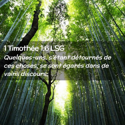 Picture 02 - 1 Timothée 1:6 LSG - Quelques-uns, s'étant détournés de ces choses, - Bible Verse Picture