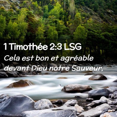 Picture 02 - 1 Timothée 2:3 LSG - Cela est bon et agréable devant Dieu notre - Bible Verse Picture