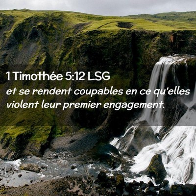 Picture 02 - 1 Timothée 5:12 LSG - et se rendent coupables en ce qu'elles violent - Bible Verse Picture