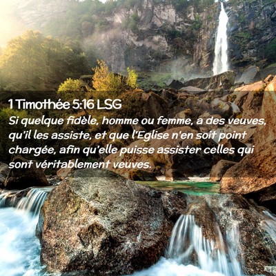 Picture 02 - 1 Timothée 5:16 LSG - Si quelque fidèle, homme ou femme, a des veuves, - Bible Verse Picture