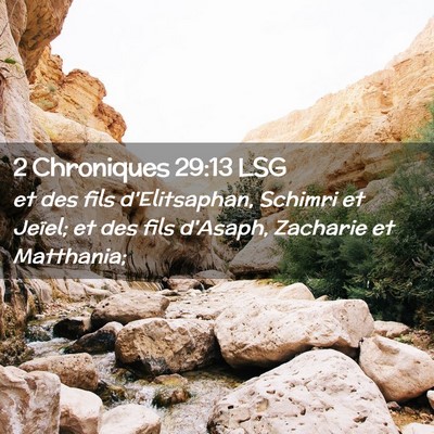 Picture 02 - 2 Chroniques 29:13 LSG - et des fils d'Elitsaphan, Schimri et Jeïel; et - Bible Verse Picture