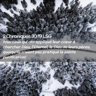 Picture 02 - 2 Chroniques 30:19 LSG - tous ceux qui ont appliqué leur coeur à - Bible Verse Picture
