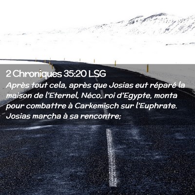 Picture 02 - 2 Chroniques 35:20 LSG - Après tout cela, après que Josias eut réparé - Bible Verse Picture