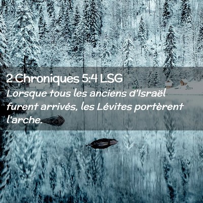 Picture 02 - 2 Chroniques 5:4 LSG - Lorsque tous les anciens d'Israël furent - Bible Verse Picture