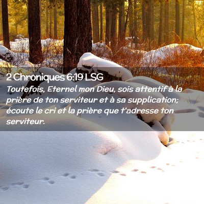 Picture 02 - 2 Chroniques 6:19 LSG - Toutefois, Eternel mon Dieu, sois attentif à la - Bible Verse Picture