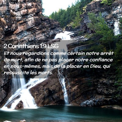 Picture 02 - 2 Corinthiens 1:9 LSG - Et nous regardions comme certain notre arrêt de - Bible Verse Picture